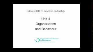 Unit 4 Organisations Behaviour Assignment Level 5