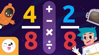 OPERATIONS WITH FRACTIONS for Kids - Addition, Subtraction, Multiplication and Division |Compilation