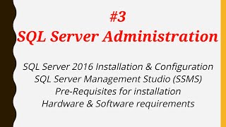 SQL Server 2016 Installation - Part1 - Pre-Requisites