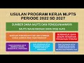 usulan program kerja mlpts 2022 2027