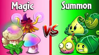 MAGIC vs SUMMON - Which Team Plant Is Best? - PvZ 2 Plant vs Plant