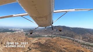 Cremated Remains Release by Airplane Chino Hills California