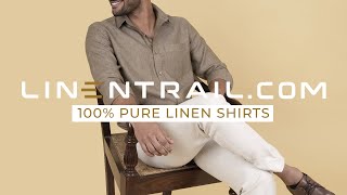 100% Pure Linen Shirts for Men | LinenTrail.com