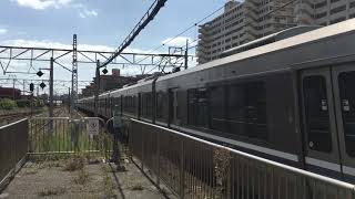 時速130km 下り新快速、通過待ち  JR大久保駅