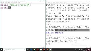 First Python program Script Mode using IDLE