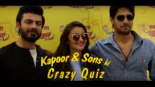 Bollywood IQ Quiz with Alia Bhatt, Sidharth Malhotra & Fawad Khan | Radio Mirchi