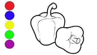 Сурет салу тәтті бұрыш | Как нарисовать паприку | How to draw paprika