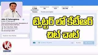 KTR`s Chit Chat On Twitter, Answers To Netizens Questions | V6 Telugu News