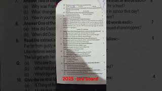 Pre board paper class 12 English 2025#enlish paper Pre board #exam #paper #2025 #all paper #preboard