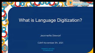 CLINT What is Language Digitization?
