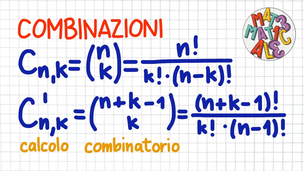 COMBINAZIONI (calcolo Combinatorio) _ CC05 - YouTube