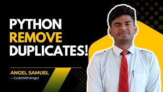 ✅Remove Duplicates from List in Python 🐍 | Beginner-Friendly Tutorial 🚀