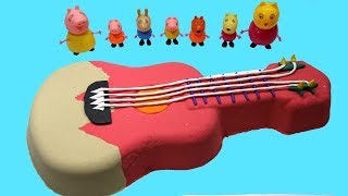 Diy Kinetic Sand Rainbow Cake Guitar Surprise Toys Kids Learn Colors For Children
