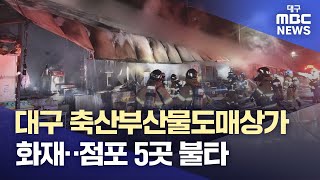 대구 축산부산물도매상가 화재‥점포 5곳 불타 | 대구MBC뉴스