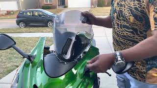 ZX-14R double bubble windscreen install