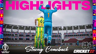 India vs Australia - World Cup 2023 - Cricket 22 Stream Highlights