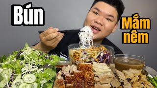 Bún Mắm Nêm Heo Quay Giòn Rụm Với Thịt Luộc Chả Bò Cực Kì Hấp Dẫn | Dương Doubar