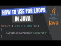 How to use FOR LOOPS in Java