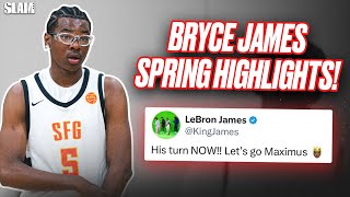Bryce James Makes Debut with NEW SCHOOL & Goes Crazy at EYBL 🤬🔥 | FULL Spring Highlights