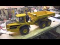 1/14 Rc Hydraulic Articulating Rock Truck A40G 6x6,First load n afriends back yard rc track Preview.