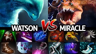 MIRACLE Mid VS WATSON Carry TOP-1 Rank Crazy Game Dota 2