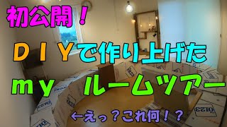 【初公開】DIY　MYルームツアー！そしてダンボール迷路でお部屋遊び！