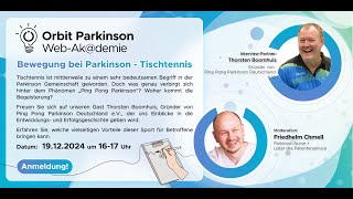 Tischtennis bei Parkinson: Webinar 7