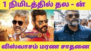 ஒரு நிமிடத்தில் தல அஜித்தின் விஸ்வாசம் படைத்த மரண சாதனை | Viswasam New Record | Thala