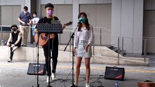 木紋-逃生門-矛盾一生-到此為止-末日 (Cover by Peggy x Billie\u0026Monster) @旺角東站C出口Busking 2021.05.09