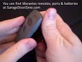 marantec remote changing the battery