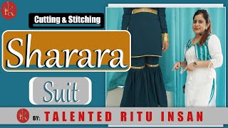 Sharara full cutting and stitching with easy tips || Make Sharara Step By Step in Hindi