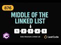 LeetCode 876: Middle of the Linked List | C# Solution | Fast & Slow Pointers |