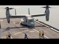 US Marines V-22 Landing on Korean Amphibious Assault Ship