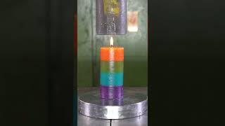 Crushing Candles and Crayons With Hydraulic Press 🤩😱 #hydraulicpress #crushing #satisfying #asmr