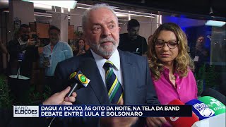 Candidato Lula chega para o debate na Band 16/10/2022 20:01:04