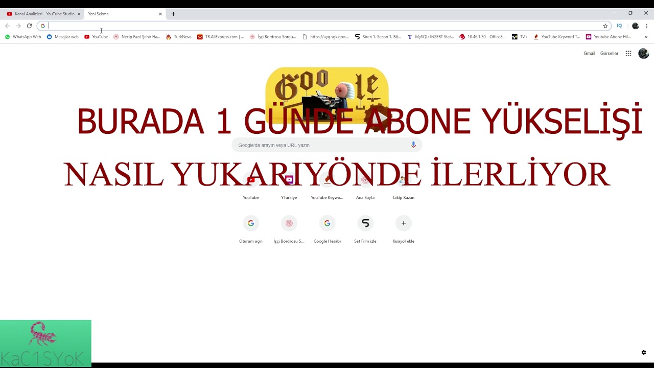 1 GÜNDE ABONE KASMA NASIL OLUR İZLEYİN Youtube Abone Kasma Izlenme ...