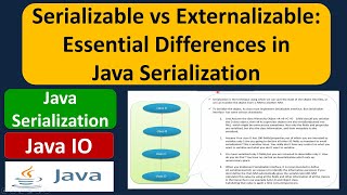 Serializable vs Externalizable: Essential Differences in Java Serialization