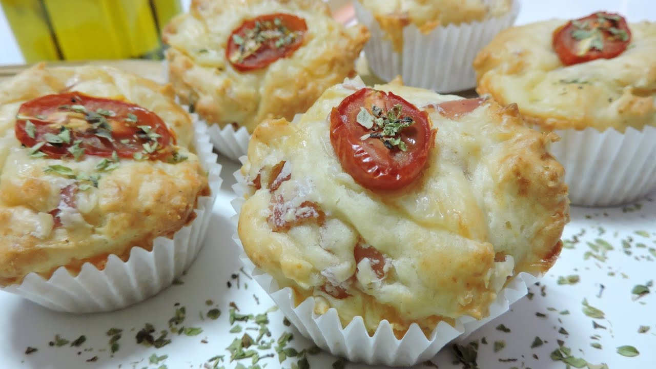 Muffins Salados (de Jamón York Y Queso) - YouTube