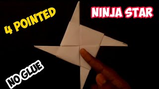 how to make a 4 pointed ninja star| origami |