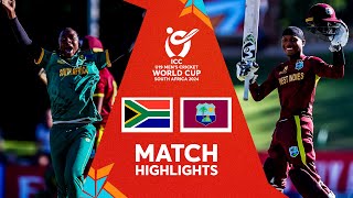 South Africa v West Indies | Match Highlights | ICC U19 Men’s CWC 2024