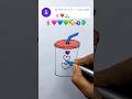 Drawing a Emoji mix art #creativeartmix #satisfyingmix #artandcraft #satisfying