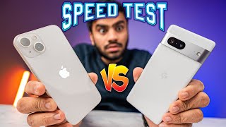 Pixel 7 vs iPhone 13 {A15 Bionic vs Tensor G2} Speed Test Comparison | Which one is Faster???