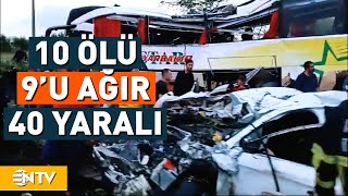 Mersin'de Zincirleme Kaza! Yolcu Otobüsü Karşı Şeride Geçti | NTV