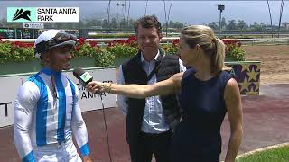 Neige Blanche (FR) wins the Possibly Perfect Stakes on Sunday, June 18 at Santa Anita Park