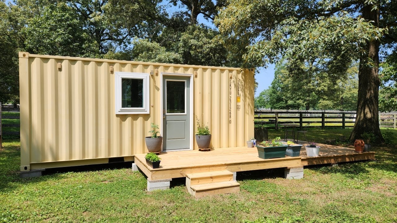 Final Shipping Container Tiny House Reveal - YouTube