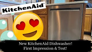 My NEW KitchenAid Dishwasher 39 Decibel | First Impression & Test!