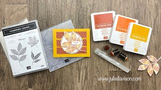 Stampin' Up! Spritzed Changing Leaves Fall Card | 12 Days of Christmas in July Unboxing: Day 5