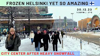 Frozen Helsinki: A Snowy Stroll Through the City Center! 🇫🇮 (17min)