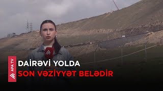 Badamdarda qaya parçalarının yola yaratdığı təhlükə aradan qaldırılır - APA TV