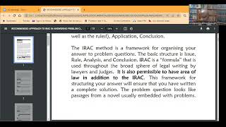 RECOMMENDED APPROACH IN USING IRAC FOR PROBLEM QUESTION- LLB STUDENTS AND GSL ENTRANCE EXAMS 2022